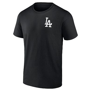 Men's Profile Black Los Angeles Dodgers Big & Tall Two-Sided Graphic T-Shirt