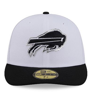 Men's New Era White/Black Buffalo Bills 2026 NFL Draft Pre-Curved 59FIFTY Fitted Hat