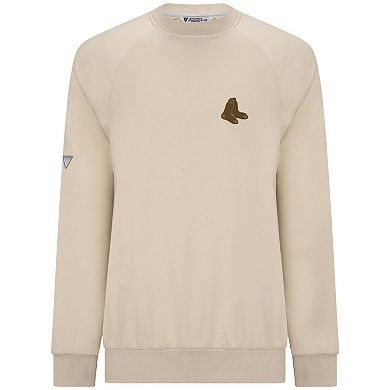 Men's Levelwear Khaki Boston Red Sox Connect Logo Sweatshirt