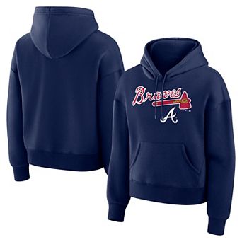 Women's Fanatics Navy Atlanta Braves Lockup Legacy Fleece Hoodie