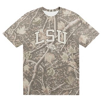 Men's Uscape Apparel Camo LSU Tigers Back Bay Heavyweight T-Shirt