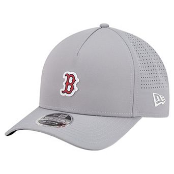 Men's New Era Gray Boston Red Sox Micro Logo 9FORTY M-Crown A-Frame Adjustable Hat