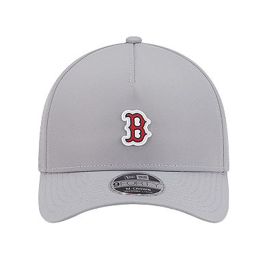 Men's New Era Gray Boston Red Sox Micro Logo 9FORTY M-Crown A-Frame Adjustable Hat