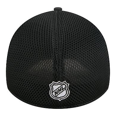 Men's New Era Black Anaheim Ducks Logo 39THIRTY Flex Hat