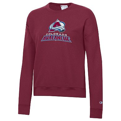 Women's Champion Burgundy Colorado Avalanche Wordmark Lockup Powerblend Sweatshirt