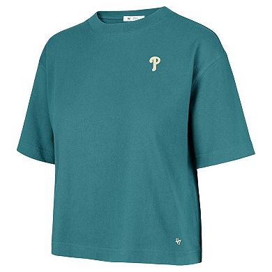 Women's '47 Teal Philadelphia Phillies Plus Size Leon City Cropped T-Shirt