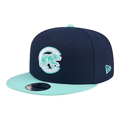 Men's New Era Navy/Turquoise Chicago Cubs 2-Tone Color Pack 9FIFTY Snapback Hat