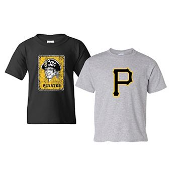 Youth Soft as a Grape Black/Gray Pittsburgh Pirates Cooperstown 2-Pack T-Shirt Set