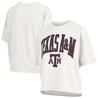 Women's Pressbox White Texas A&M Aggies Plus Size Nelson Motley Crew Oversized Slub T-Shirt