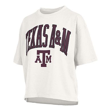 Women's Pressbox White Texas A&M Aggies Plus Size Nelson Motley Crew Oversized Slub T-Shirt