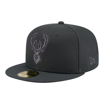 Men's New Era Charcoal Milwaukee Bucks Tonal Color Pack 59FIFTY Fitted Hat
