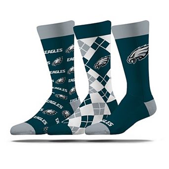 Unisex Strideline Philadelphia Eagles Business Knit Crew Socks Three-Pack Set