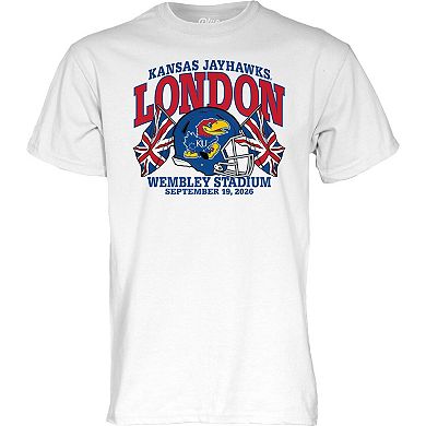 Unisex Blue 84 White Kansas Jayhawks 2026 Union Jack Classic T-Shirt
