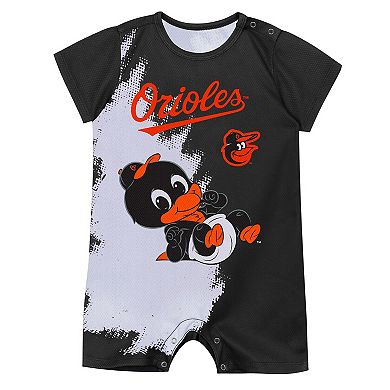 Newborn Outerstuff Black Baltimore Orioles Baby Mascot Bodysuit