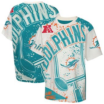 Youth Outerstuff Cream Miami Dolphins Top Player T-Shirt