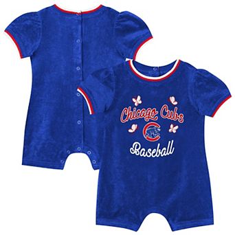 Girls Infant Outerstuff Royal Chicago Cubs Wind-Up Coverall
