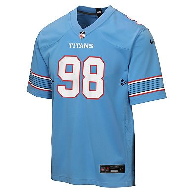 Youth Nike Jeffery Simmons Light Blue Tennessee Titans Game Jersey