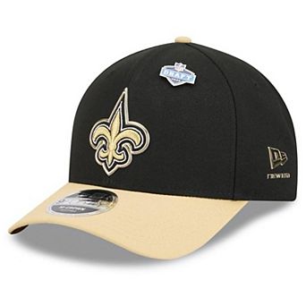 Men's New Era Black/Gold New Orleans Saints 2026 NFL Draft 9FORTY M-Crown Adjustable Hat