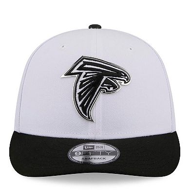 Men's New Era White/Black Atlanta Falcons 2026 NFL Draft Pre-Curved 9FIFTY Snapback Hat