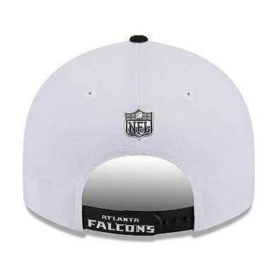 Men's New Era White/Black Atlanta Falcons 2026 NFL Draft Pre-Curved 9FIFTY Snapback Hat