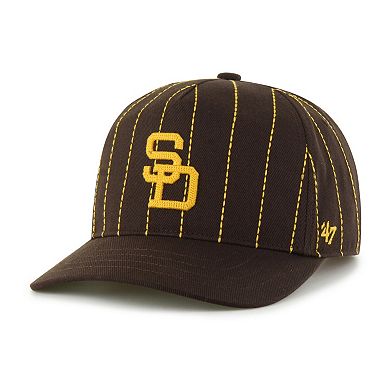 Men's '47 x Rawlings Brown San Diego Padres Pinstripe Hitch Adjustable Hat
