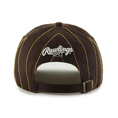 Men's '47 x Rawlings Brown San Diego Padres Pinstripe Hitch Adjustable Hat