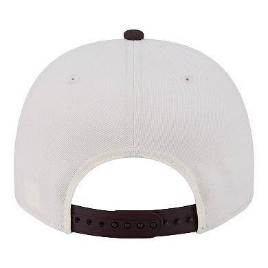 Men's New Era Cream San Diego Padres Throwback Tri-Hit A-Frame 9FIFTY Adjustable Hat