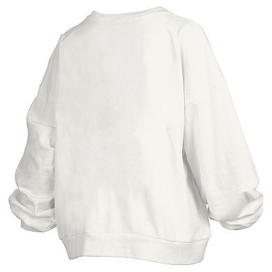 Women's Pressbox White Virginia Cavaliers Plus Size Nelson Janise Sweatshirt