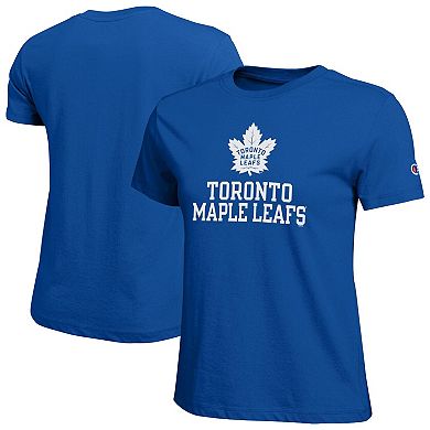 Women's Champion Blue Toronto Maple Leafs Wordmark Lockup T-Shirt