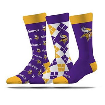 Unisex Strideline Minnesota Vikings Business Knit Crew Socks Three-Pack Set
