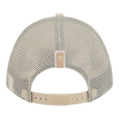 Women's New Era Light Beige Houston Astros Tonal Patch 9FORTY M-Crown A-Frame Trucker Adjustable Hat