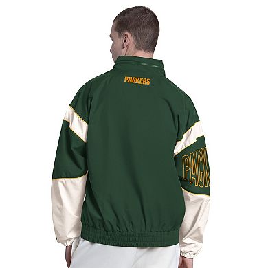 Men's Starter Green Green Bay Packers The Gust Full-Zip Hooded Jacket