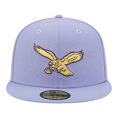 Men's New Era Light Purple Philadelphia Eagles Lavender Bloom 59FIFTY Fitted Hat