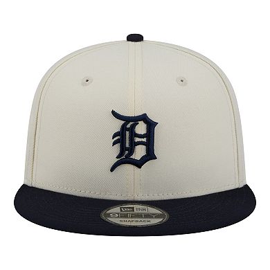 Men's New Era Cream/Navy Detroit Tigers Localized 9FIFTY Snapback Hat