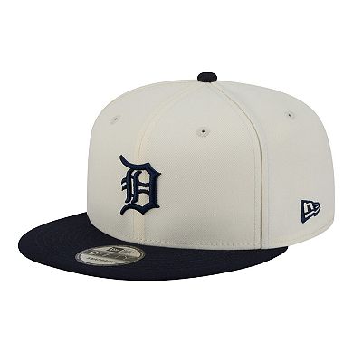 Men's New Era Cream/Navy Detroit Tigers Localized 9FIFTY Snapback Hat