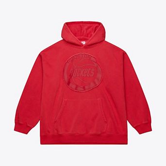 Men's Mitchell & Ness Red Houston Rockets Downtown Collection Fleece Hoodie