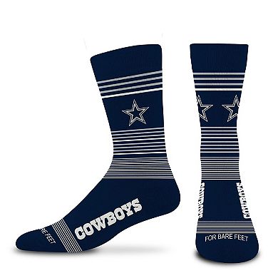 Unisex For Bare Feet Dallas Cowboys Gradient Stripes Crew Socks