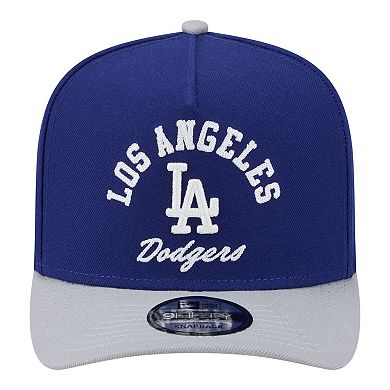 Men's New Era Royal/Gray Los Angeles Dodgers Arched A-Frame 9FIFTY Adjustable Hat