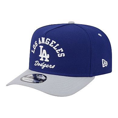 Men's New Era Royal/Gray Los Angeles Dodgers Arched A-Frame 9FIFTY Adjustable Hat