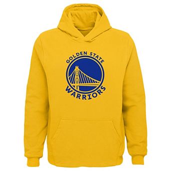 Youth Outerstuff Gold Golden State Warriors Primary Logo Pullover Hoodie