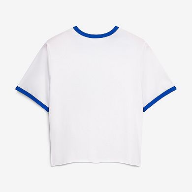 Women's ZooZatz White Kentucky Wildcats Retro Ringer Tri-Blend T-Shirt