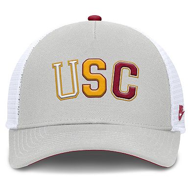 Unisex Nike Gray USC Trojans 2026 Basketball Refresh 5-Panel Rise Trucker Hat