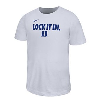 Youth Nike White Duke Blue Devils 2026 On-Court Bench Legend Dri-FIT T-Shirt