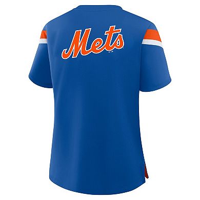 Women's Profile Royal New York Mets Lace-Up T-Shirt