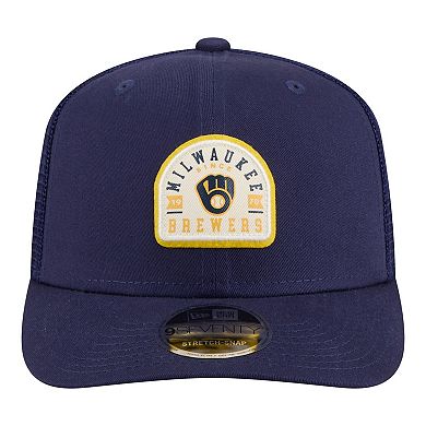 Men's New Era Navy Milwaukee Brewers Contest 9SEVENTY Adjustable Trucker Hat
