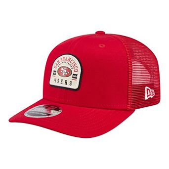 Men's New Era Scarlet San Francisco 49ers Contest 9SEVENTY Adjustable Trucker Hat