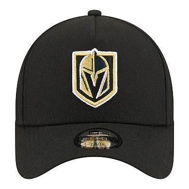 Youth New Era Black Vegas Golden Knights 9FORTY A-Frame Adjustable Hat