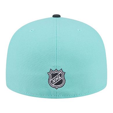 Men's New Era Turquoise/Charcoal Seattle Kraken Two-Tone Color Pack 59FIFTY Fitted Hat