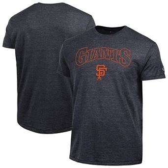 Men's Champion Black San Francisco Giants Cooperstown Wordmark Lockup Tri-Blend T-Shirt