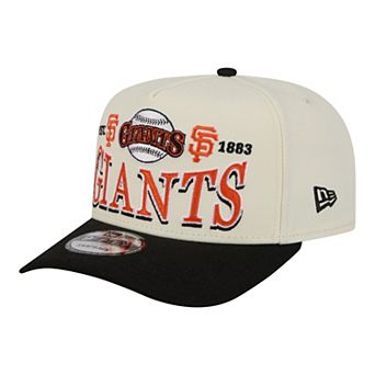 Men's New Era Cream San Francisco Giants Throwback Tri-Hit A-Frame 9FIFTY Adjustable Hat